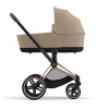 Коляска 3 в 1 Cybex Priam IV Rosegold complete и автокресло Cloud T i-Size Mirage Grey Plus Cozy Beige