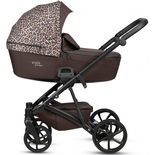 Детская коляска Tutis Viva 6 Plus Wild Elegance 3 в 1 с автокреслом Beno Black Wild Mocca