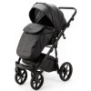 Детская коляска Adamex Nola Deluxe 3 в 1 N-SA02 (ЧЕРНАЯ КОЖА)