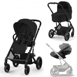 Коляска Cybex Balios S Lux BLK 2025 Cloud G i-Size Lava Grey Plus 3 в 1 Moon Black
