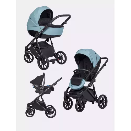 Коляска 3 в 1 Riko Brano Pro Crystal blue