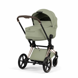 Купить коляску 3в1 Cybex Priam 5 Style, в цвете Sage Green (шасси Rose Gold) + автокресло Cybex Cloud T