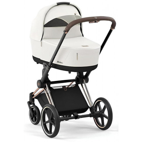 Коляска Cybex Priam IV Rosegold complete Cloud T Mirage Grey Base T 3 в 1 Off White