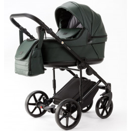 Детская коляска Adamex Locco Light Deluxe 3 в 1 LL-SA29 (Т.ЗЕЛЕНАЯ КОЖА)