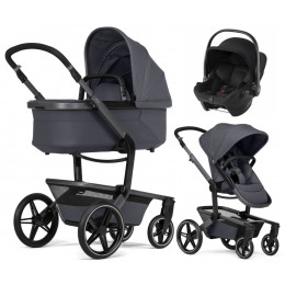Детская коляска 3 в 1 Joolz Day 5 и автокресло Baby-Safe Core Space Black Stone Grey