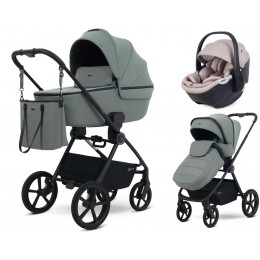 Детская коляска Rant Teo Soft 3 в 1 с автокреслом Aster Zero Beige Olive