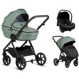 Детская коляска Tutis Uno 6 Plus Essential collection 3 в 1 с автокреслом Elo Lux EduSky Black 1602130 Dark Ivy с сумкой