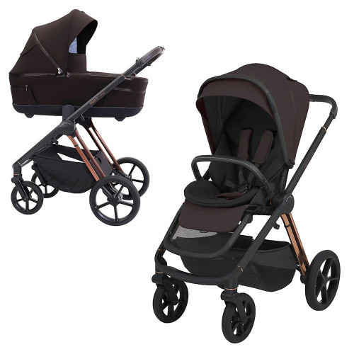 Детская коляска 3 в 1 Espiro Miloo 2025 и автокресло Pi Begie 208 exellent chocolate / Бежевый (Beige 109)