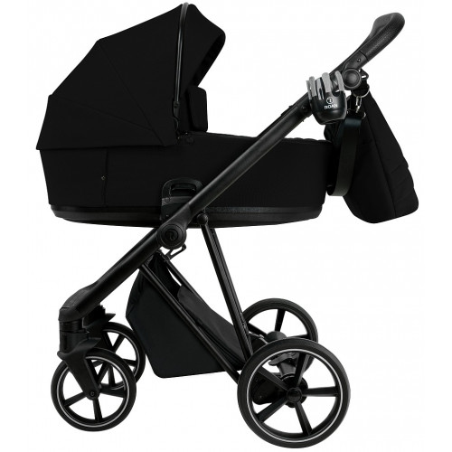 Детская коляска Roan Sol 2.0 3 в 1 с автокреслом Pituso Baesa Pro Black,Beige Canopy SLL/30/T Caviar Black/Black/руч.Black