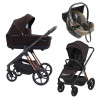 Детская коляска 3 в 1 Espiro Miloo 2025 и автокресло Pi Begie 208 exellent chocolate / Бежевый (Beige 109)