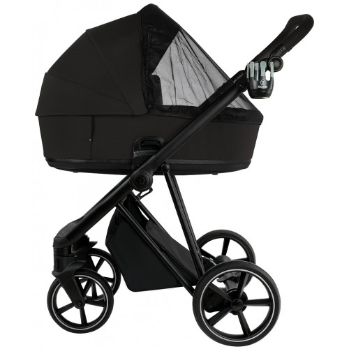 Детская коляска Roan Sol 2.0 3 в 1 с автокреслом Pituso Baesa Pro Black,Beige Canopy SLL/30/T Caviar Black/Black/руч.Black