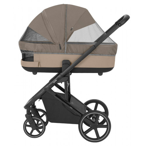 Коляска Carrello Alfa CRL-6522 2025 Ammonite AY329 Pro Absolute Black 3 в 1 Natural Beige