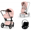 Коляска Cybex Priam V Rosegold Style Cloud T Sepia Black Plus 3 в 1 Peach Pink
