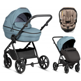 Детская коляска Tutis Uno 6 Plus Essential collection 3 в 1 с автокреслом Beno Beige 1602143 Menta с сумкой