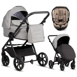 Детская коляска Tutis Leo 3 Plus 3 в 1 с автокреслом Beno Beige 1582068 Warm Grey