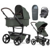 Детская коляска 3 в 1 Joolz Day 5 и автокресло Baby-Safe Core Frost Grey без адаптеров + конверт в подарок Forest green