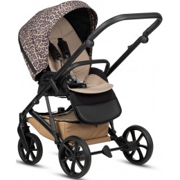 Детская коляска Tutis Viva 6 Plus Wild Elegance 3 в 1 с автокреслом Beno Beige Savannah Brown