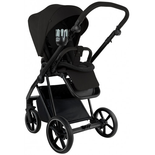 Детская коляска Roan Sol 2.0 3 в 1 с автокреслом Pituso Baesa Pro Black,Beige Canopy SLL/30/T Caviar Black/Black/руч.Black