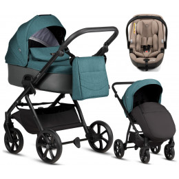 Детская коляска Tutis Leo 3 Plus 3 в 1 с автокреслом Beno Beige 1582307 Sea Blue