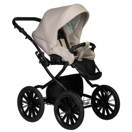 Детская коляска Indigo Mio Eco Plus 14 3 в 1 с автокреслом Avionaut Cosmo Black 02 св.бежевая кожа