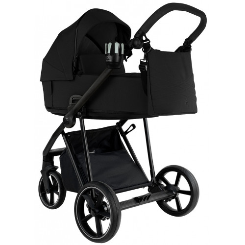 Детская коляска Roan Sol 2.0 3 в 1 с автокреслом Pituso Baesa Pro Black,Beige Canopy SLL/30/T Caviar Black/Black/руч.Black