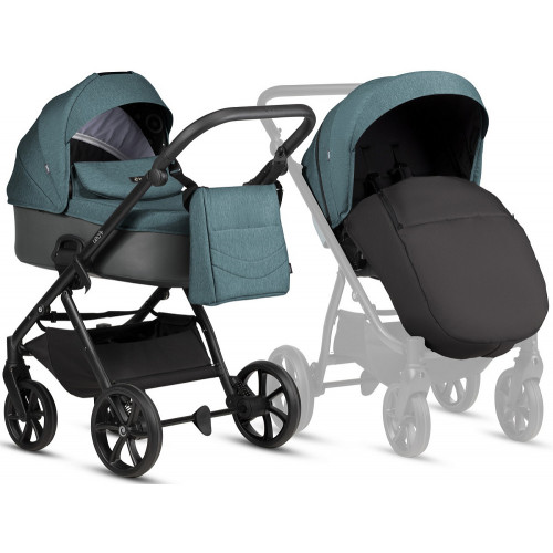 Детская коляска Tutis Leo 3 Plus 3 в 1 с автокреслом Beno Beige 1582307 Sea Blue