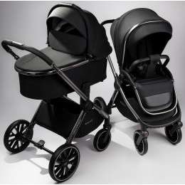 Детская коляска AmaroBaby Genius 3 в 1 с автокреслом Rant Miro Black черный