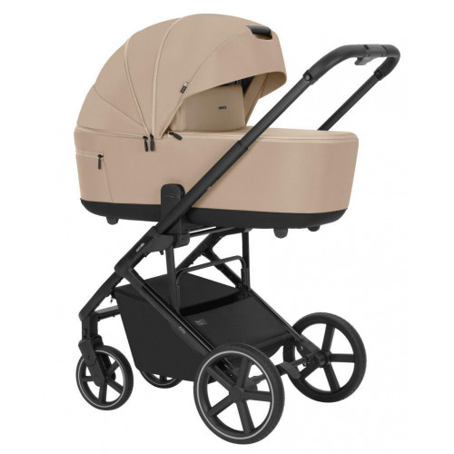Коляска Carrello Alfa CRL-6522 2025 Ammonite AY329 Pro Absolute Black 3 в 1 Natural Beige