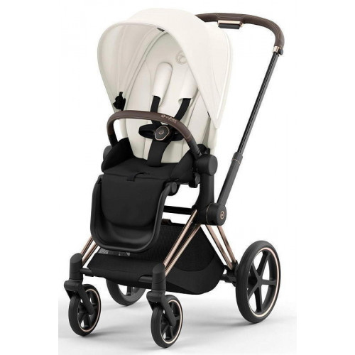Коляска Cybex Priam IV Rosegold complete Cloud T Mirage Grey Base T 3 в 1 Off White