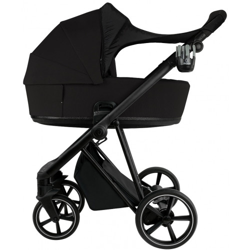 Детская коляска Roan Sol 2.0 3 в 1 с автокреслом Pituso Baesa Pro Black,Beige Canopy SLL/30/T Caviar Black/Black/руч.Black