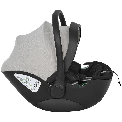 Детская коляска Roan Sol 2.0 3 в 1 с автокреслом Pituso Baesa Pro Black,Beige Canopy SLL/30/T Caviar Black/Black/руч.Black