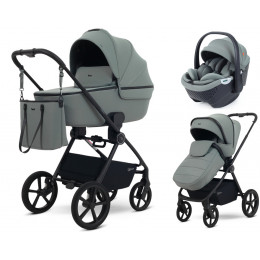 Детская коляска Rant Teo Soft 3 в 1 с автокреслом Aster Zero Olive Olive