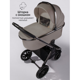Детская коляска AmaroBaby Motus Premium Ecco 3 в 1 с автокреслом Rant Cruise Black мокко