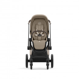 Купить коляску 3в1 Cybex Priam IV, в цвете Cozy Beige (шасси Rose Gold) + автокресло Cybex Cloud T