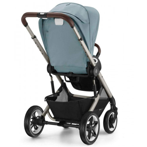 Коляска Cybex Talos S Lux TPE complete Cloud T Sepia Black 3 в 1 Stormy Blue с дождевиками