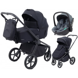 Детская коляска Rant Flex Therm Soft 3 в 1 с автокреслом Miro Graphite Midnight Black