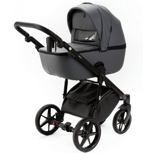Детская коляска Adamex Nola Deluxe 3 в 1 N-SA32 (СЕРАЯ КОЖА)