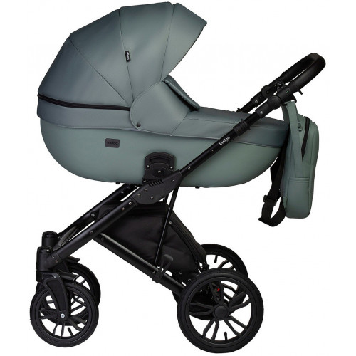 Детская коляска Indigo Mio S 3 в 1 с автокреслом Avionaut Cosmo Grey 07 шалфей кожа+шалфей
