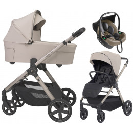 Детская коляска 3 в 1 Espiro Only 2026 и автокресло Pi Beige 519 vanilla beige