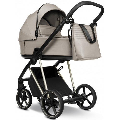 Детская коляска Roan Sol Vintage Luxury 2.0 3 в 1 с автокреслом Tutis Elo Lux EduSky Black VIN 06/HZ Hazel/Champagne/руч.Black
