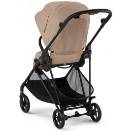 Коляска Cybex Melio Carbon Cloud G i-Size Ocean Blue Plus 3 в 1 Almond Beige/Magic Black с дождевиками