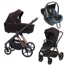 Детская коляска 3 в 1 Espiro Miloo 2025 и автокресло Pi Gray blue 208 exellent chocolate / Серый/синий (Gray blue 103)