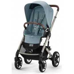 Коляска Cybex Talos S Lux TPE complete Cloud T Sepia Black 3 в 1 Stormy Blue с дождевиками