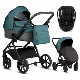 Детская коляска Tutis Leo 3 Plus 3 в 1 с автокреслом Beno Black 1582307 Sea Blue