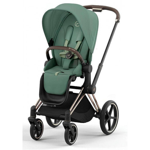 Коляска Cybex Priam IV Rosegold complete Cloud G Ocean Blue Plus Base G 3 в 1 Leaf Green