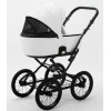 Детская коляска Adamex Porto Retro Deluxe 3 в 1 PO-SA01 (БЕЛАЯ КОЖА)