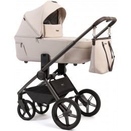 Детская коляска Peppy Monaco Thermo 3 в 1 с автокреслом Verona Beige Beige (молочный), рама серо-коричневая
