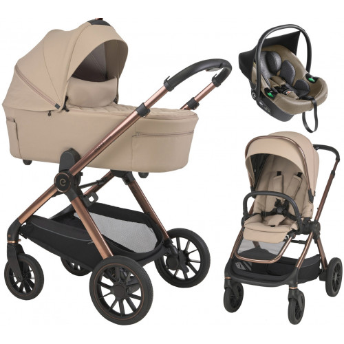 Детская коляска 3 в 1 Espiro Code 2026 и автокресло Pi Beige 119 loving beige