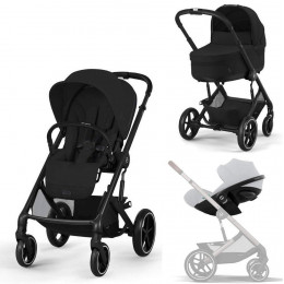 Коляска Cybex Balios S Lux BLK complete Cloud G Magic Black 3 в 1 Moon Black с дождевиками