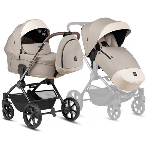 Детская коляска Tutis Gio Plus 3 в 1 с автокреслом Elo Lux EduSky Black 1552180 Beige